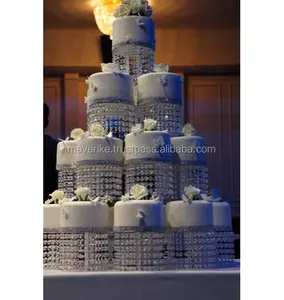 Tour de présentation de gâteau d'anniversaire en cristal de mariage lustre en cristal acrylique support de support de support de macaroni dessert pâtisserie