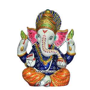 Statue iconique du dieu gan120 cm, meenakari, multi couleurs, cadeau de mariage - Product Image 4