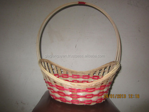 Panier en bambou naturel au prix le plus bas/panier rond en bambou/petit panier rond en bambou - Product Image 3