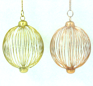 Adorno decorativo colgante de Navidad, alambre de Metal, forma redonda, oferta - Product Image 5