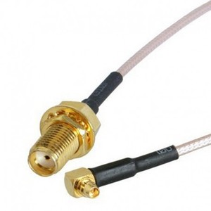 High Quality Bulk RG178 Cable with SMA Female MMCX Male R/A Connector Low-Loss St. Bulkhead Telecommunications Antenna Extension - Product Image 1