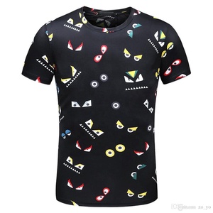 Camiseta de manga corta con cuello redondo y estampado completo personalizado, camiseta estampada completa, mezcla de algodón y poliéster, sublimación para hombres y mujeres - Product Image 6