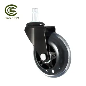 CCE Caster 2019 New Product 3 Inch PU Silent Bearings Furniture Wheels Caster