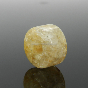 14x8x5mm Smooth Tyre Beads Natural Yellow Aventurine Gemstone <b>Big</b> Hole Beads European Beads For Bracelet - IG0134 - Product Image 1