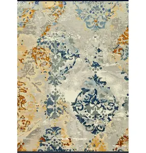 elegant 100% wool and silk hand tufted contemporary carpet