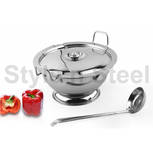 ชุดน้ำซุปข้นสแตนเลสสตีล22C 20ซม. 24ซม. โลโก้ที่กำหนดเองขายส่ง - Product Image 2