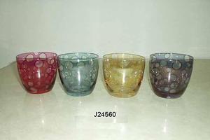 Portavelas de cristal para decoración del hogar, disponible en diferentes colores, forma redonda - Product Image 3