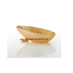 Décoration de table de couleur dorée moderne bol de service en métal de la meilleure qualité pour les ustensiles de cuisine à la maison bols à mélanger - Product Image 1