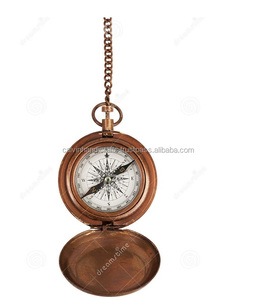 เข็มทิศทองเหลืองโบราณที่มีโซ่ CHCOM257โลหะหล่อด้วยการพิมพ์แผ่นโลหะ - Product Image 3