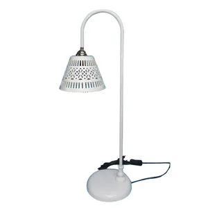 Handgemaakte Bureaulamp Moderne Antieke Klassieke Ontwerper Aangepaste Logo Print Eigentijdse Stijl Mooie Schaduw Witte Tafellamp