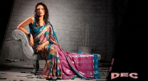 Ropa tradicional de Jacquard, Saree indio, rojo, hermoso - Product Image 4