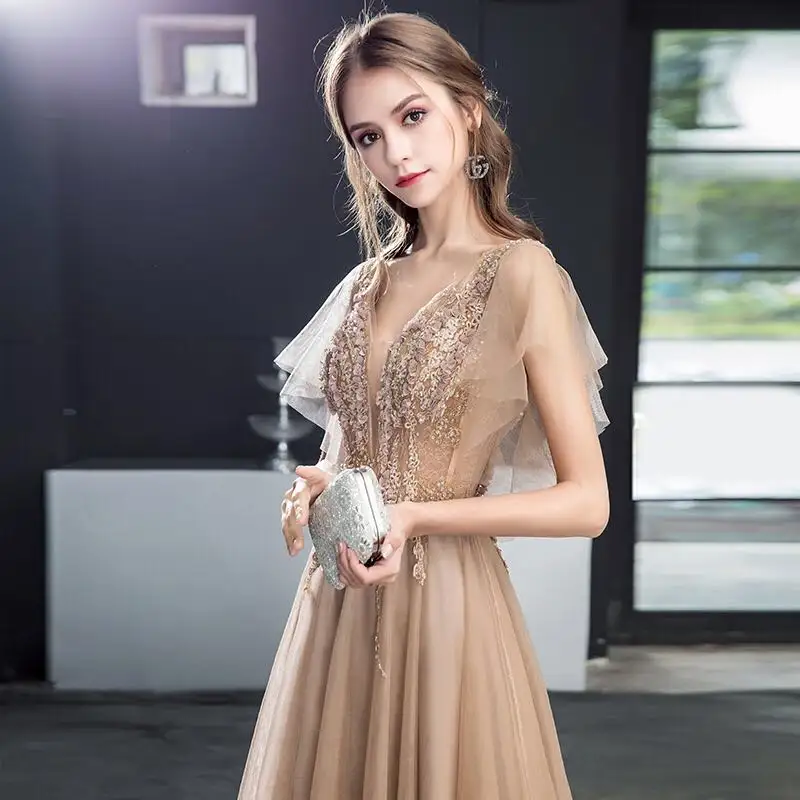 2019 nuovo stile di vendita calda della fabbrica del commercio all'ingrosso delle donne vestito da sera elegante delle signore lungo abito del partito