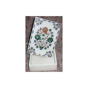Rectangle Shape Marble Inlay Jewelry <b>Boxes</b> - Product Image 1