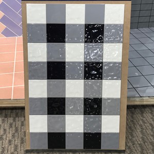 Azulejos cuadrados modernos de baño de 75x150mm, acabado metálico, porcelana antibacteriana antideslizante, ladrillo refractario mate brillante con aspecto de madera - Product Image 2