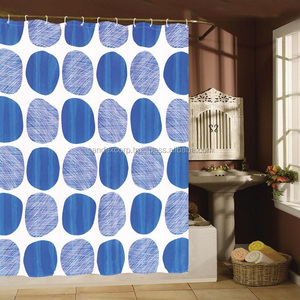 ม่านอาบน้ำสีน้ำตาลและสีขาวฝรั่งเศสพร้อมม่านอาบน้ำดีไซน์หรูหราพิมพ์ลายสวยงาม - Product Image 4