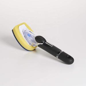 Soap Dispensing Brush Bottle <strong>Dish</strong> Brush All-Purpose Scrubbing <strong>Dish</strong> <strong>Wand</strong> with Scraper Edge - Product Image 1