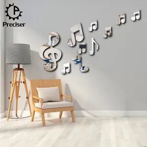 Art Wall Sticker Romantic Music decoration Crystal Reflective Wall Sticker