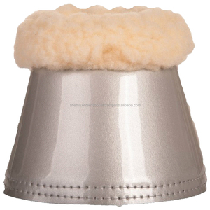 Shemax 2024 Equitación Ecuestre de alta calidad al por mayor de colores personalizados de charol de piel sintética de protección Overreach Bell Boots - Product Image 2
