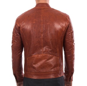 Veste de motard d'hiver en cuir pour hommes OEM Sportswear avec rembourrage renforcé et respirant pour une conduite confortable - Product Image 4