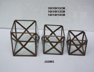 Linterna votiva de latón y cristal con forma geométrica, estilo Diamante, decoración del hogar con portavelas de Metal para decoración navideña del hogar - Product Image 3