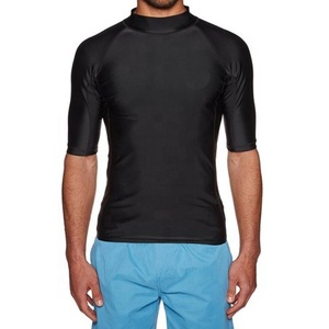 Men Short Sleeve Water Sports Swim Beach Wear UV Protection Surf Rash Guard Swim Wear Shirts - Product Image 1