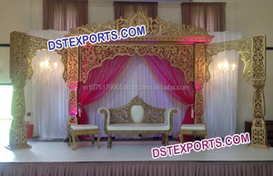 Jodha Akbarเวทีแต่งงานวัดสไตล์แต่งงานเสาไฟเบอร์เวทีงานแต่งงานขั้นตอนผู้ผลิต - Product Image 3