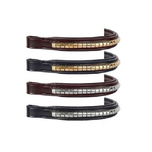 Banda de cejas de caballo de cristal curvo en forma de V Tipo de sillín occidental Brida Suministros Premium para sillines - Product Image 1