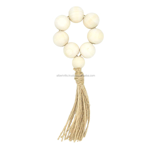 Anneaux de serviette en macramé noués à la main en pur coton durable décoration de table rond de serviette avec différents modèles d'Inde - Product Image 2