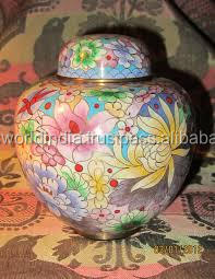Urna Conmemorativa para Adultos con Diseño de Corazón en Cloisonné Índigo, Estilo Americano, de Metal por Brassworld India - Product Image 5