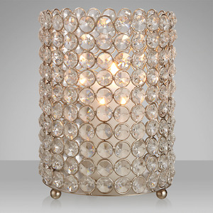 Bougeoirs votifs ronds perlés en cristal fait à la main centres de table pour la décoration de table à la maison et de mariage - Product Image 1