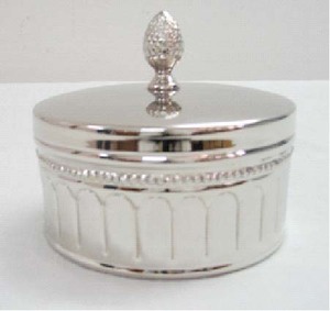 กล่องลูกกวาดฝาปิดทำจากแก้วและโลหะเป็นมิตรกับสิ่งแวดล้อมพร้อมทรงกลมความจุ8นิ้ว1-3L สำหรับเก็บอาหาร - Product Image 2