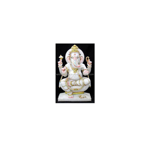 Handmade Marble Ganesh Murti - Product Image 1