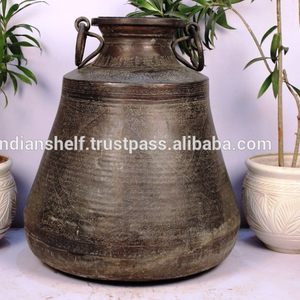 Maceta de bronce tradicional hecha a mano a granel, maceta para exhibición al aire libre, jardín y fiesta al aire libre y decoración de escenario - Product Image 2