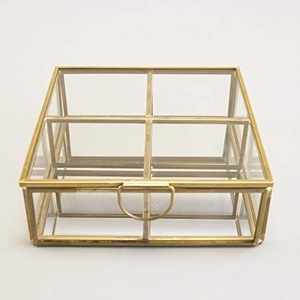 Boîte à bijoux en verre biseauté pour la décoration à la maison - Product Image 1