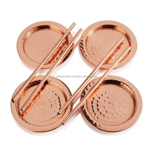 สินค้าทองแดงทำมือรอบ Thali ทองแดงสำหรับความต้องการและขายดี - Product Image 2