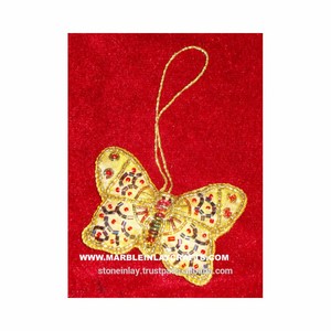 Zari Embroidery Decorative Christmas Product Butterfly Shape - Product Image 1