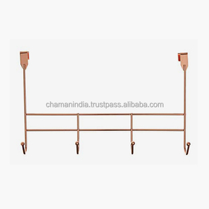 Antique Copper 4 <b>Hook</b> Over <b>Door</b> Hanger - Product Image 1