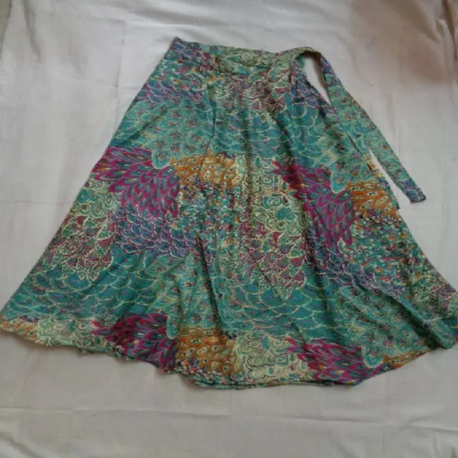 RAYON PRINTED LONG WRAP SKIRTS