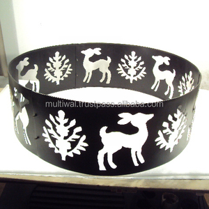 Anneau de foyer de conception de faune en métal noir de conception unique pour l'extérieur et l'intérieur du jardin à la maison - Product Image 1