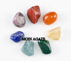 Mejor venta Seven Chakra Tumble Stone Set mayorista y fabricante de Cristal producto Chakra piedra para utilizar como Chakra