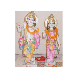 Artesanía de mármol decorativa hermosa estatua de Radha Krishna - Product Image 1