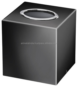 Caja de pañuelos metálica chapada en oro, tamaño personalizado - Product Image 6