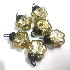 Vixm17015แขวนแก้วรูปดาวตกแต่งต้นคริสต์มาส6สีทอง - Product Image 1