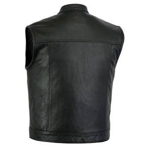 Chaleco de motorista de cuero genuino de Primavera de talla grande para hombre con protección corporal para carreras de motos-diseño elegante - Product Image 5