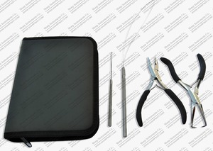 Professional <b>Mini</b> Salon <b>Kit</b> for Hair Extensions Stainless Steel Pliers with Foam Grip - Product Image 2