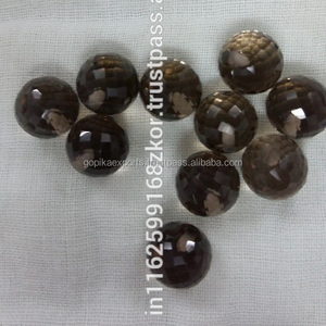 Bola redonda de cuarzo ahumado natural cabujón calibrado suelto de proveedor de piedras preciosas piedras semipreciosas para la fabricación de joyas - Product Image 2