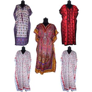 Caftan turc long 2025 grande taille dames mode vêtements de plage Anokhi Caftan Maxi robe imprimé bloc floral vêtements de détente Anokhi - Product Image 1