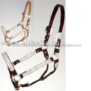 Lederen Western Halter Zachte Vulling