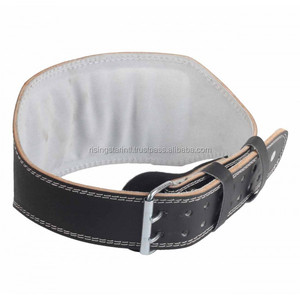 High Quality Custom logo Fitness Weightlifting Padded Cowhide Leather Power <b>6</b> Inch Belt - Product Image 3