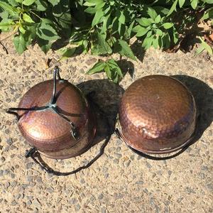 กระถางปลูกต้นไม้เหล็กและทองแดง2ชุดแบบตั้งได้สำหรับสวนในร่มและกลางแจ้ง - Product Image 4